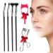 Folding Angle Scalloped Lash Brush Mascara Fan Brush Mascara Brush Eyelash Comb Separator for Upper Lower Eye Lash Multifunctional Angled Fan Shaped Eyelash Brush Lash Wand Brush (4Pcs)