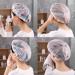 HRUIFENG 6-Piece Waterproof EVA Plastic Shower Cap Set-A for Men and Women - Elastic, Reusable, and Durable - Buy Online on GoSupps.com