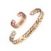 Copper Bracelet for Women & Copper Ring Set Pure Copper Adjustable Braid Bracelet with Magnets Mother's Day Jewelry Presents(1004 0169R)