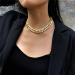 Chunky Necklace Choker Link Curb Chain Chic Gold for Women Fashion Gift for Her