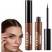 Eyebrow Makeup | Peel Off Sweatproof Tinted Brow Gel with Brow Templates - 3 Days Eyebrow Dye Tools for Women and Girls Long Lasting Eye Brow Cosmetics Light Brown 02 light brown - Buy Online on GoSupps.com