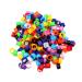 Ancllo 200 pieces 8 mm No Numbers Bird'sbone tapes Plastic multicolored pigeon base rings Clip-on leg rings for chicks Tauben Parrot Opening Board cuff rings-10 colors mixed