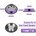 Serentive Non-Slip Stainless Steel Cat Bowls - Set of 2 | Unbreakable, 7 Oz Small Pet Feeder with Removable Rubber Base | Easy to Clean | Purple - Buy Online on GoSupps.com