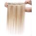 24" Clip in Hair Extension Human Hair One Piece #18/613 Ash Blonde&Bleach Blonde (50g) - Buy Online on GoSupps.com