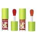 Big Brush Head Pink Lip Gloss Moisturizing Jelly Lip Gloss Oil Long Lasting Liquid Lipsticks Non-stick Cup Lip Tint Lip Glaze Fresh Texture Lip Gloss (#105+106)