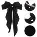 RosewineC 2 PCS Bow Hair Clips with Satin Tail - Black & White French Automatic Barrettes for Women and Girls - Buy Online on GoSupps.com