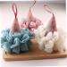 Housoutil 2 Pcs Ice Cream Bath Sponge | Adorable Loofah for Face Cleansing & Shower | Soft White Polyester Cleaning Scrubber - Buy Online on GoSupps.com