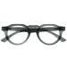 Opulize Rio Reading glasses with blue light filter - flattened frame - women & men - spring hinges - B53-1 +1.50 Magnification transparent dark green