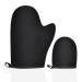LOPHE Self Tanning Mitt Applicator Black Double Sided Self Tanning Gloves with Thumb Washable and Reusable Self Tan Mitt for Self Tanners Lotion Mousse Creams Tanning Mitt-A