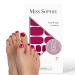 Miss Sophie Pedi Wraps - very Berry Pedicure - single -colored red nail wraps for pedicure - 27 ultra -thin self -adhesive long -lasting nail foils