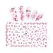 Pink Flower Water Transfer Slider for Manicure Nail Art Decoration Nail Sticker