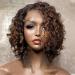 Hair.ly Curly Bob 13x6 T Part Lace Frontal Wig Human Hair - Brown Remy Hair 8 Inch - Buy Online on GoSupps.com