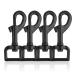 Dog Lead Clips Dog Lead Clasp Black Heavy Duty Dog Lead Snaps Hooks Swivel Snap Hooks Trigger Clip Trigger Snaps base interior width 3/4" 4pcs