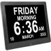 Digital Day Clock 8 Languages Large Display 110 240V Elderly Digital Clock 8.7 Inch Auto Dimming for Visually Impaired Elderly (US Plug) - Buy Online on GoSupps.com