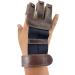 Full Grain Leather Three-Finger Archery Glove - Handmade by Hide & Drink in Bourbon Brown - Buy Online on GoSupps.com