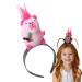 Aizuoni Capybara Hair Bands Capybara Animal Funny Headband | Cute Animal Hair Hoop Non Slip Solid Head Band Plush Doll Headband for Face Washing Pink