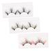 HAPINARY 3 Pairs False Lashes False Eyelashes Colored Lashes Makeup Fake Eyelashes Colored Fake Eyelashes Colored Eyelashes Cosplay Fake Lashes Fake Eyelash for Women Dense Fiber Set