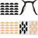Naapesi 40 pairs glasses nose pads slide resistant (skin color +black) nasal cushion soft self-adhesive foam nose pads 1mm d-shaped noses pads for glasses sunglasses glasses