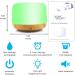 AZULON Essential Oil Diffuser 300ML Ultrasonic Aromatherapy Air Diffuser Humidifier with Remote Adjustable Mist Mode Waterless Auto Off & 7 LED Lights for Home (Wood Grain) - Buy Online on GoSupps.com