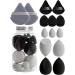 Make Up Sponge - Makeup Puff Sponge Set Portable Makeup Puff Blender Sponges Powder Puff for Blending Foundation Cream Black - Buy Online on GoSupps.com