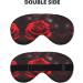 Buy SSIMOO Red Rose Sleep Mask - Adjustable Breathable Eye Mask for Comfortable Sleep | Fashionable Black Design - International Shipping Available - Buy Online on GoSupps.com