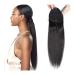 Hair Bun 8-30 Inches with Drawstring Ponytail Brazilian Real Hair Extensions Straight Ponytail Wig Hair Slices for Black Women Hair Extension Hair Piece (Color : 16 inch)