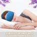 Idan Med Spa Lavender Eye Pillow Washable Comfortable Over The Head Hot and Cold Therapy for Yoga Relaxation Sleeping Blue and Gray.