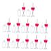 SOIMISS Lot De 12 Tubes De Brillant L vres Mini 8 Ml Forme Verre Vin Rouge Rechargeables Portable Pour Cosm tiques Bouchons