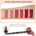Nude Lip Liner and Lipstick Set for Black Women - 3 Matte Liquid Lipsticks + 3 Matching Lip Liner Pens - Long Lasting Waterproof Formula - One Step Lips Makeup Kit (A) - Buy Online on GoSupps.com