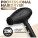 RESUXI Professional Ionic Hair Dryer - 2200W AC Motor Fast Drying Low Noise Travel-Friendly with Diffuser & Comb for Curly & Straight Hair - Buy Online on GoSupps.com
