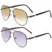 Devirld 2 pairs of bifocal reading sunlasses with spring hinges UV400 shooters sun reader computer anti -flashing light/glare protection glasses for men and women black and brown 2.0 x