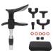 Manual massage spine manual chiropractic adjuster 10-speed 4 heads joint discharge physical massage spine tool with fabric bag (black)