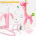 SHARE&CARE Giraffe Teething Toy & Organic Food Feeder Set - 2 Teethers, 1 Pacifier with 3 Silicone Sacs (Pink) - Buy Online on GoSupps.com
