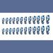 Runrayay Blue Press-On Nails - 24 Full Cover Acrylic Nail Set for Beginners | International Shipping - Buy Online on GoSupps.com