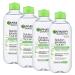 Garnier - SkinActive - All-in-One Micellar Solution - Combination and Sensitive Skin - Large Format - Pack of 4 x 400 ml
