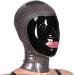 XXL Silver and Black Latex Hood & Rubber Mask - Full Cover Party Mask with Mouth-Socket | International Shipping - Buy Online on GoSupps.com