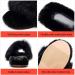 Black Fluffy Sliders Faux Fur Fluffy Slippers Women Slippers Fashion Ladies Shoes Furry Flip Flops Fur Slides with Arch Support Female Flat Sandals Autumn Slides for Indoor Outdoor (D 24.5CM) - Buy Online on GoSupps.com
