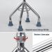 Aluminum Ergonomically Stable Four Legged Small Base Walking Cane with Non Skid Tips Silver Star of Light - Buy Online on GoSupps.com