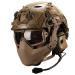 Tactical Pickup Noise Canceling Headset Set with Fast Airsoft Helmet Paintball Mask Goggles and NVG Model Outdoor Military CS Hunting Gear B MIN