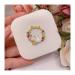 Lentil storage container contact lens container mini box container contact lens container for women contact lens container-container-holder kit beautiful travel bag (color: pink) (color: bianco