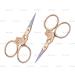 3" Swan Shape Eye Brow Cuticle Nail Small Embroidery Fancy Scissors Gold Plated - Buy Online on GoSupps.com