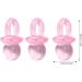 Pilipane 200pcs Acrylic Pacifier Set - Mini Decorative Baby Nipples for Baptism Birthday & Baby Shower Gifts (Pink) - Free International Shipping - Buy Online on GoSupps.com