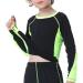 Doomiva Boys Long Sleeve Thermal Top - Black & Fluorescent Green, 11-12 Years - Buy Online on GoSupps.com