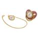 Shop Gold Color Rhinestone Baby Pacifier - Lightweight & Ergonomic - Perfect for International Shipping - Buy Online on GoSupps.com