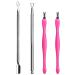 Cuticle Pusher Tool 4 Pcs Gel Nail Cuticle Remover Set Cuticle Cutter and Nail Cleaner for Professional Nail Cuticle Clean or Remove Gel Polish