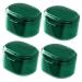 Minkissy 4 pieces Retainer storage box travel prosthesis bathroom small prosthesis case retainer case dental kit mouth care tools prosthesis brush partial dentures dentures stk bracket