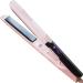 ANGENIL Pro Titanium Flat Iron Hair Straightener - Fast Heating Dual Voltage Straightening/Curling Iron - Negative Ion Technology - Round Pink Design - Includes Heat Resistant Silicone Mat - Buy Online on GoSupps.com
