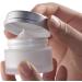 Buy 50ml Matte Glass Cream Cans - 4pc Set with Silver Lids | Ideal for Cosmetics Lotions Essential Oils & Travel | Empty Glass Containers - Buy Online on GoSupps.com