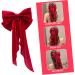 DRESSOOS Satin Ribbon Hairpin Hair Clips for Bows for Hair Giant Bow Hair Clips Red Hair Bow Hair Clips for Makeup Barrettes for Thick Hair Large Hair Bows for Dense Miss Holder - Buy Online on GoSupps.com