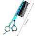 Fovolat Hairdressing Scissors 6 Inch Stainless Steel Hair Cutting Scissors | 2 in 1 Stainless Steel Hair Cutting Professional Barber Haircut Scissors for Elderly Children Green - Buy Online on GoSupps.com